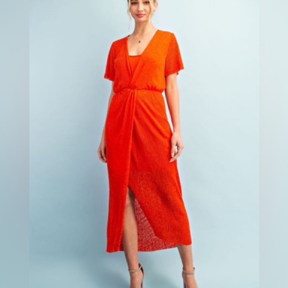 Tomato Red High-low Dress